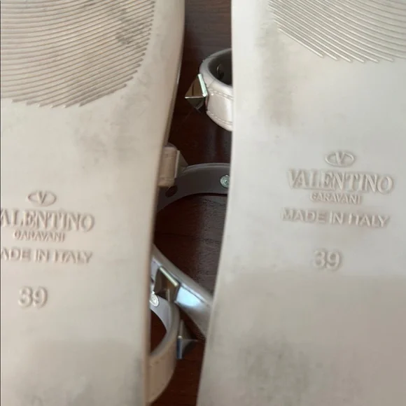 Valentino Women's Beige/Nude Rock Studded Sandals - Picture 8 of 8